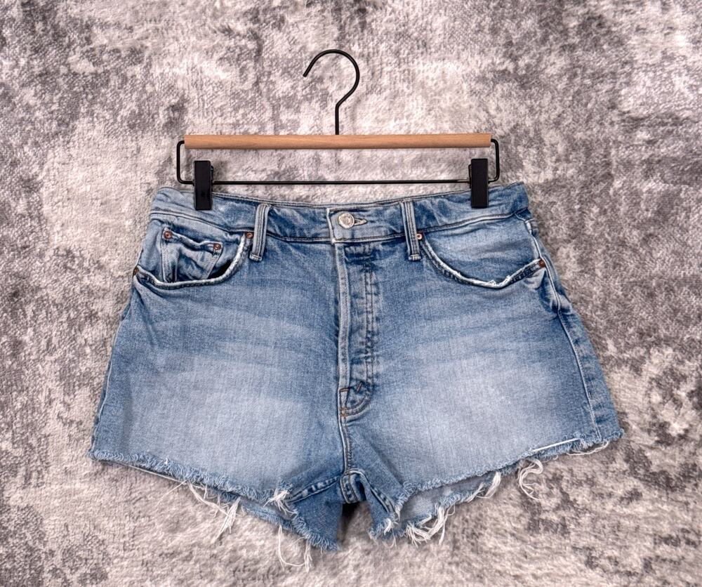 Mother The Tomcat Kick Fray Shorts 30 Womens I Confess Wash Raw Hem
